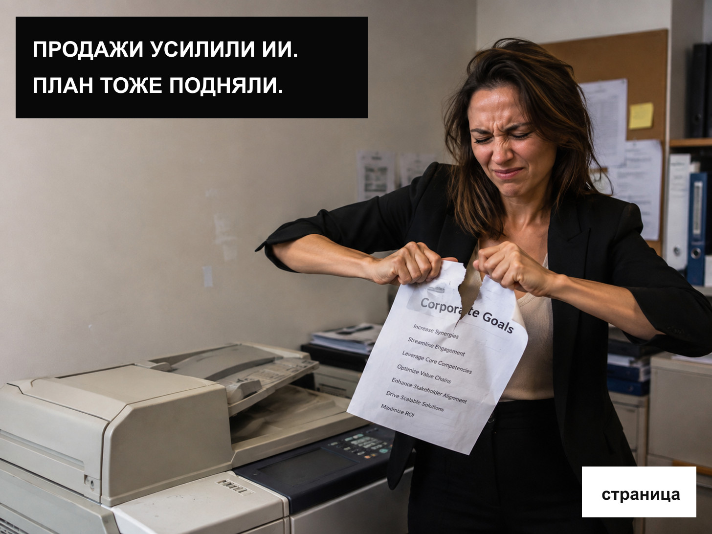 Редакционная обложка исследования: ИИ в продажах: упоминаний в вакансиях стало на 38% больше