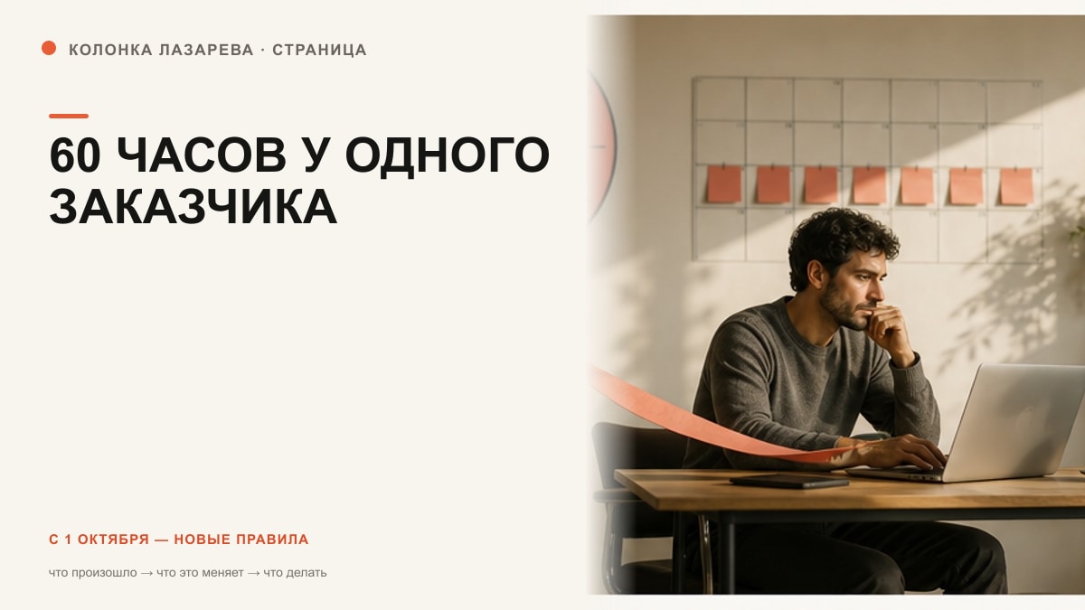 Исполнитель отмечает 60 часов работы на одного заказчика в календаре платформы