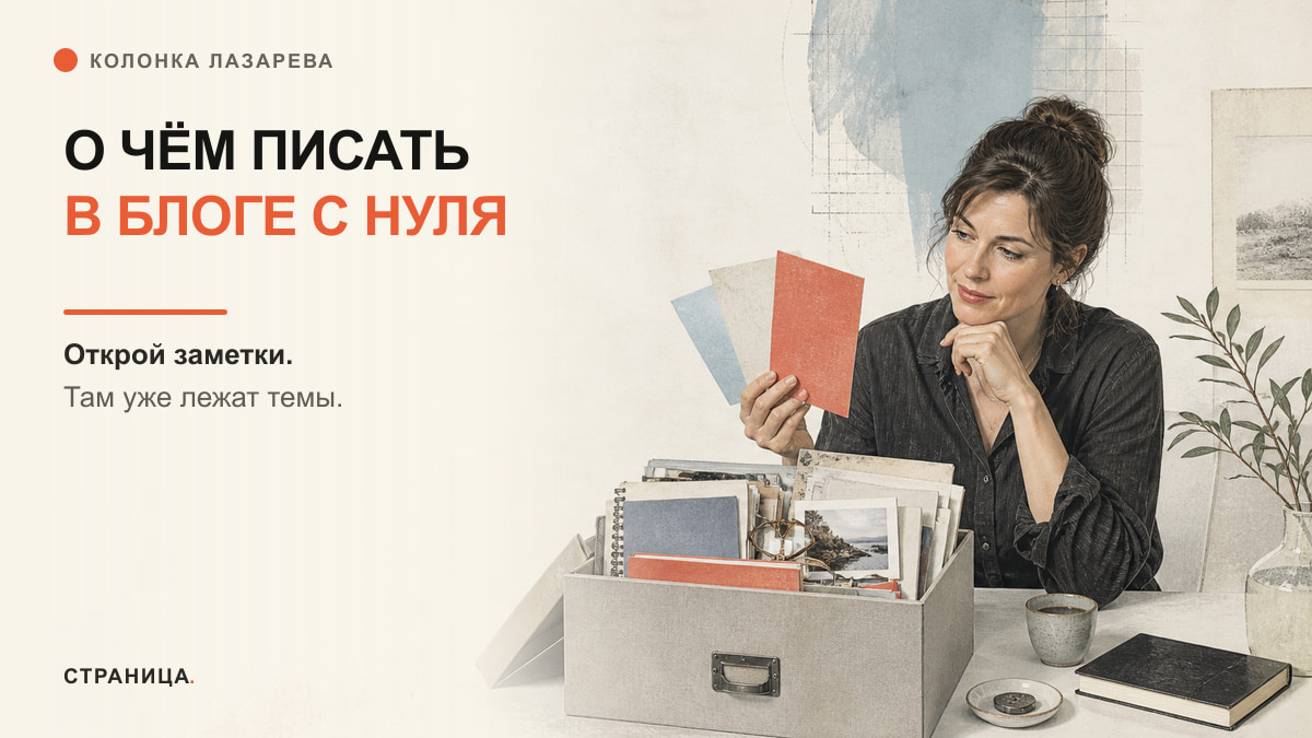 Из коробки с заметками собирается понятный маршрут тем для блога