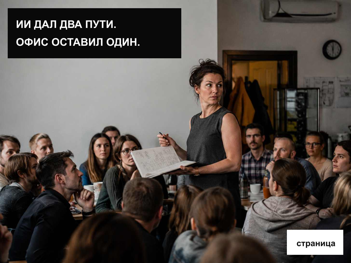 Редакционная обложка исследования: ИИ разделяет рынок на две траектории: автоматизировать или усиливать