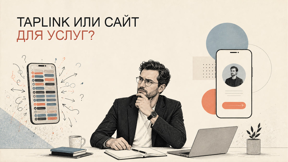 Специалист выбирает между перегруженной мультиссылкой и одной понятной страницей услуги
