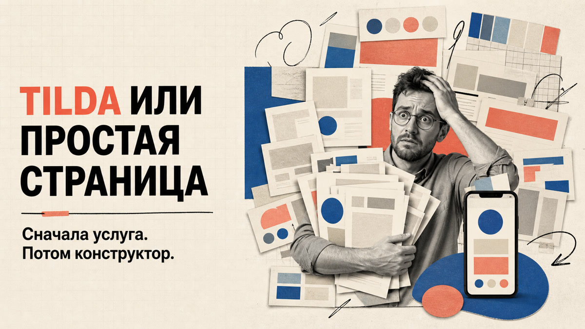 Специалист выбирает одну готовую страницу вместо бесконечных решений по дизайну