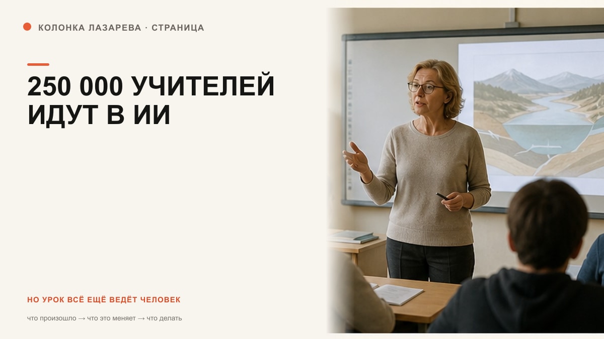 Учительница готовит урок с помощью искусственного интеллекта