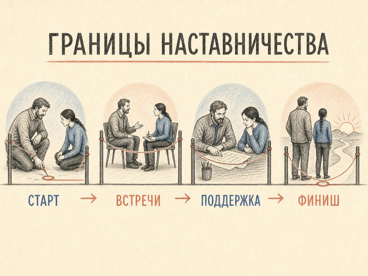 Четыре границы наставничества: старт, встречи, поддержка и финиш